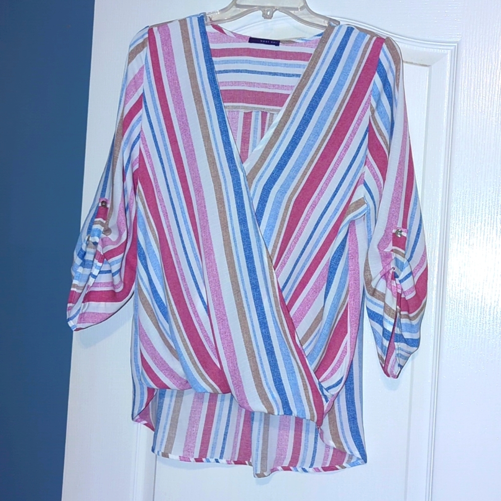 West kei Striped Blouse